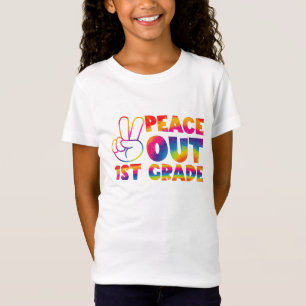 Peace Out First Grade Tie Dye Last Day 1st Grade  T-Shirt
