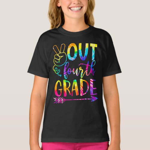 Peace Out Fourth 4th Grade Last Day Of School T_Shirt