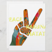 Peace Out: Hakuna Matata Vibes Sign (Front/Back)