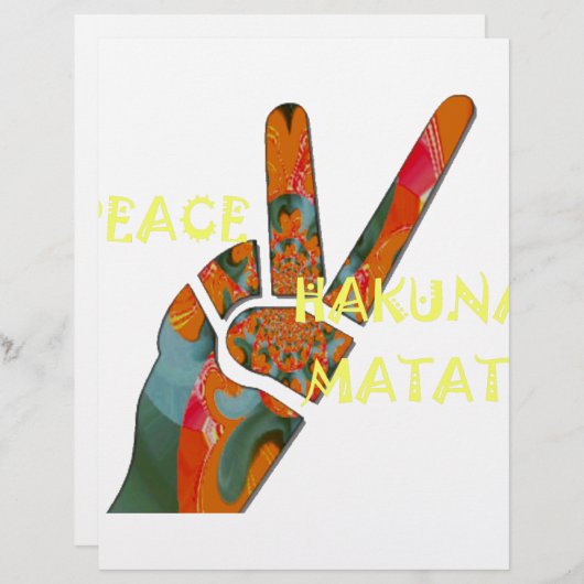 Peace Out: Hakuna Matata Vibes Sign (Front/Back)