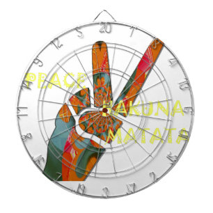 Peace Out: Hakuna Matata Vibes Sign Dartboard