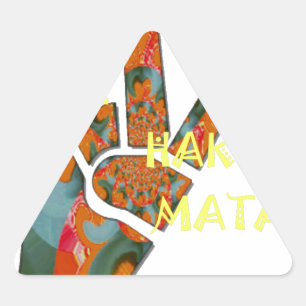 Peace Out: Hakuna Matata Vibes Sign Triangle Sticker