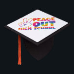 Peace Out High School Tie Dye Last Day Of School Graduation Cap Topper<br><div class="desc">Peace Out High School Tie Dye Last Day Of School</div>