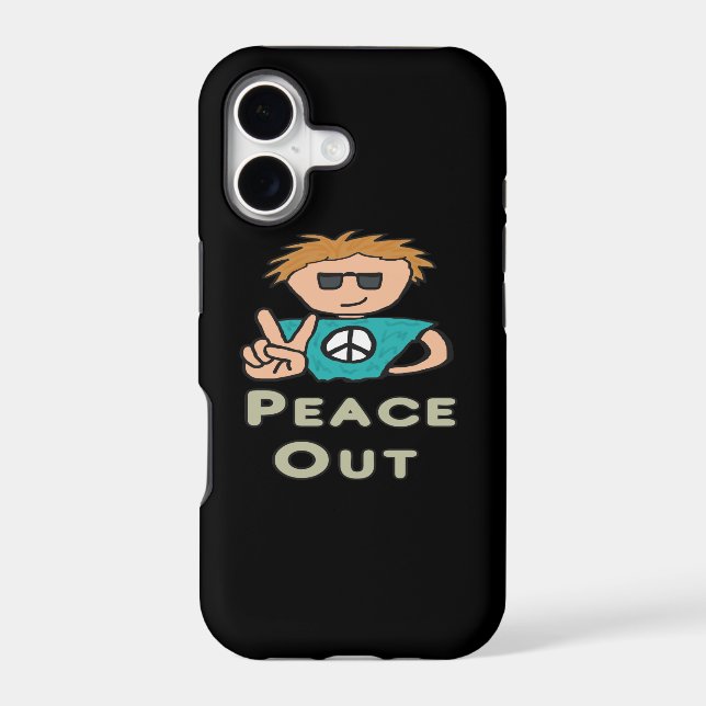 Peace Out Iphone Case (Back)