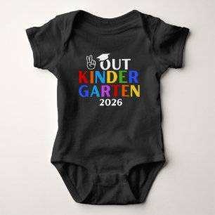 Peace-Out Kindergarten 2026 Baby Bodysuit