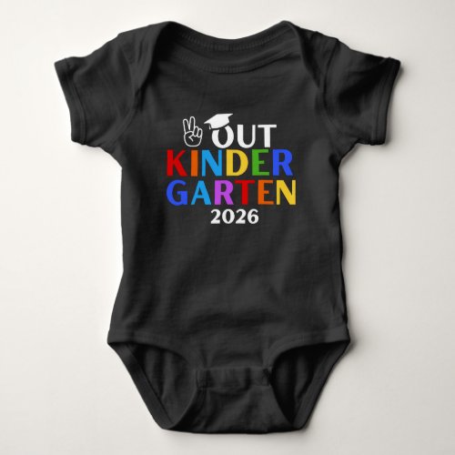Peace-Out Kindergarten 2026 Baby Bodysuit