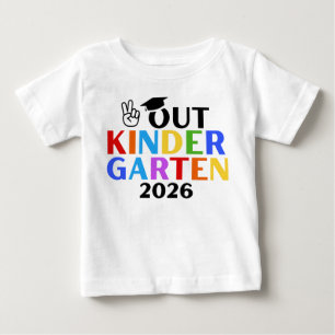 Peace-Out Kindergarten 2026 Baby T-Shirt