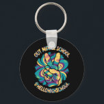 Peace Out Middle Hello High School School Tie Dye  Keychain<br><div class="desc">Peace Out Middle Hello High School Tie Dye Back to School</div>