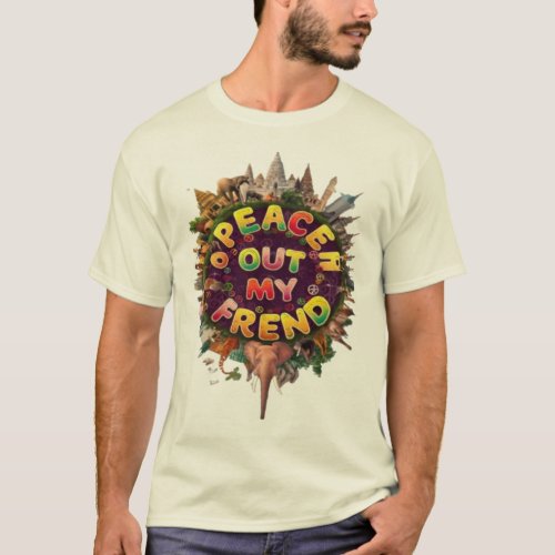 Peace Out My Friend mens t_shirt