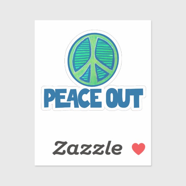 Peace Out Peace Sign                               Sticker (Sheet)