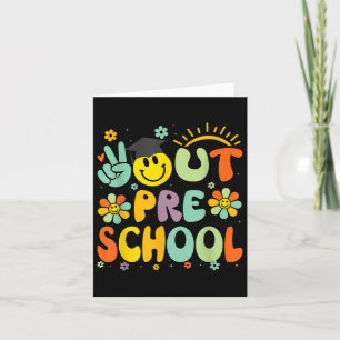 Peace Out Preschool Cl Of 2025 Goodbye Graduation Card