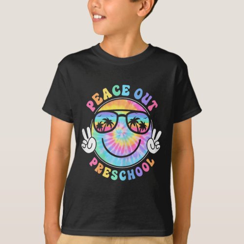 Peace Out School 2024 Last Day Of School Summer  T_Shirt