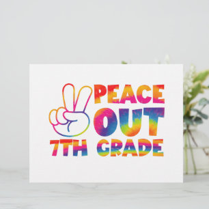 Peace Out Seventh Grade Tie Dye Last Day 7th Grade Letterhead