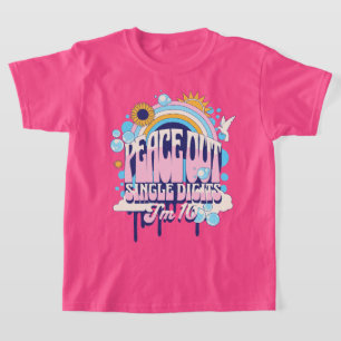 Peace Out Single Digits I'm 10 Tenth Birthday T-Shirt