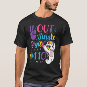 Peace Out Single Digits Im 10 Year Old 10th Birthd T-Shirt