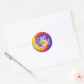 Peace out single digits tie dye 10th Birthday Classic Round Sticker (Envelope)
