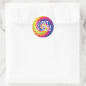 Peace out single digits tie dye 10th Birthday Classic Round Sticker (Bag)