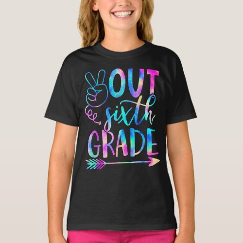 Peace Out Sixth Grade Graduate Last Day Of School T_Shirt
