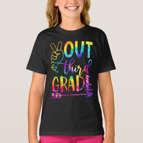 Peace Out Third 3rd Grade Happy Last Day Of School T_Shirt