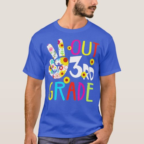 Peace Out Third Grade  Funny 3rd Grade Graduation  T_Shirt