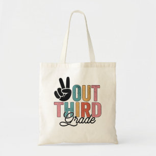 Peace Out Third Grade Last Day Of School 2022 Grad Tote Bag