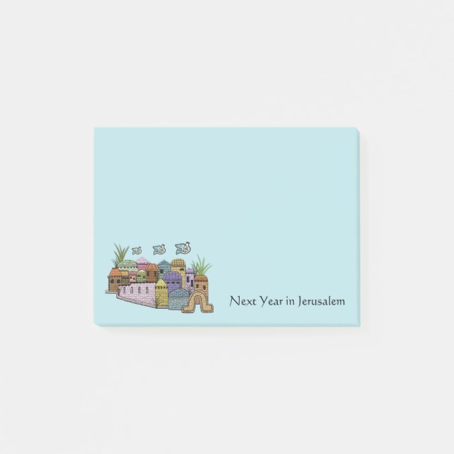 Peace over Jerusalem Post It Notes (Front)