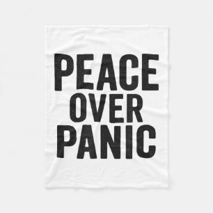 Peace Over Panic. Stoic, Vintage, Motivational, Qu Fleece Blanket