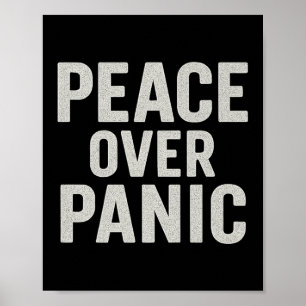 Peace Over Panic. Stoic, Vintage, Motivational, Qu Poster