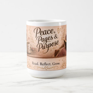 Peace, Pages & Purpose Coffee Mug