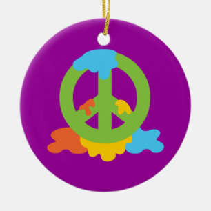 Peace Paint Ceramic Ornament
