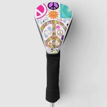 Peace & Paisley Collage Golf Head Cover by StuffOrSomething at Zazzle
