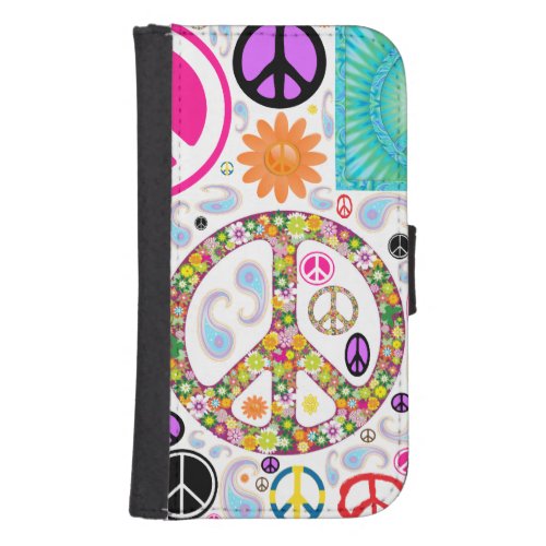 Peace  Paisley Collage Phone Wallet