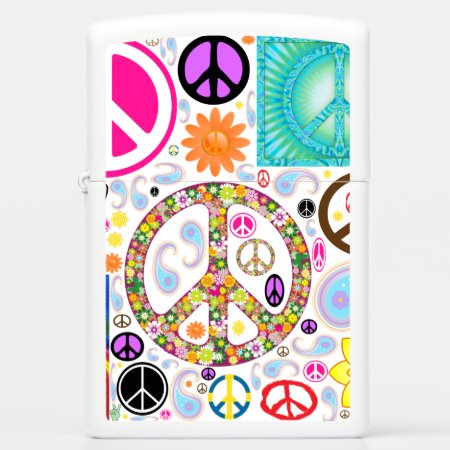 Peace & Paisley Collage Zippo Lighter