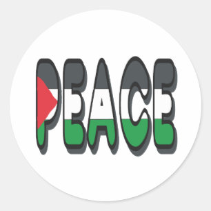 Peace Palestine Classic Round Sticker