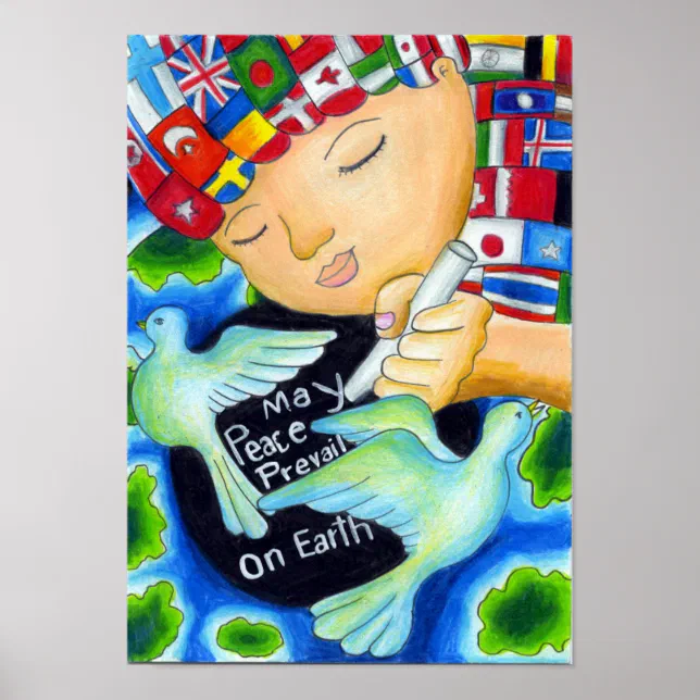 Peace Pals May Peace Prevail On Earth Poster Zazzle