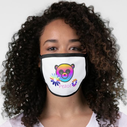 Peace Panda Bear Face Mask