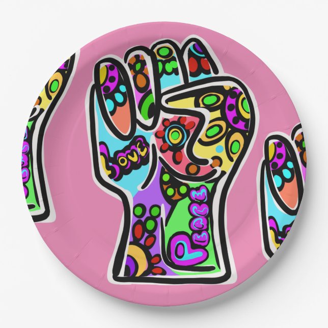 PEACE PARTY PAPER PLATES (Front)