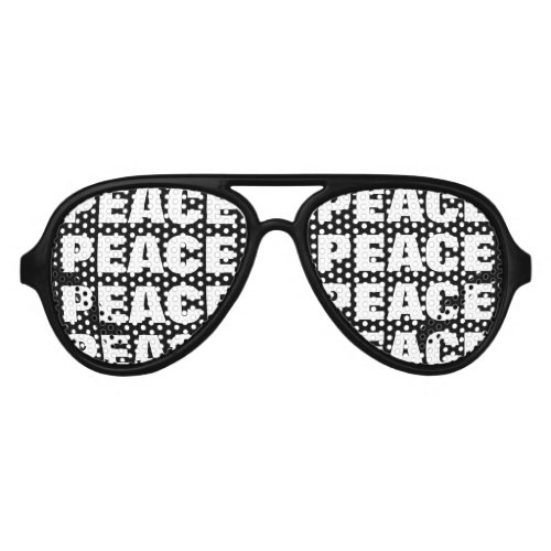 Peace party shades  Custom black sunglasses