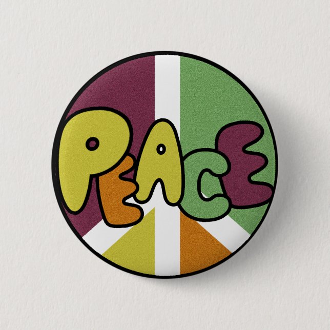 Peace Patch Pinback Button (Front)