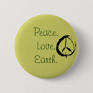 peace, Peace.Love.Earth. Button