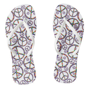 peace, peace, peace flip flops