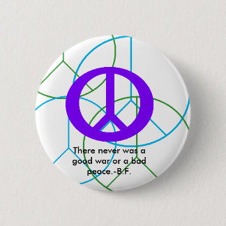 peace, peace, peace, peace, peace, There never ... Pinback Button