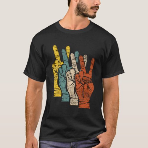 Peace Peace Sign Hands T_Shirt