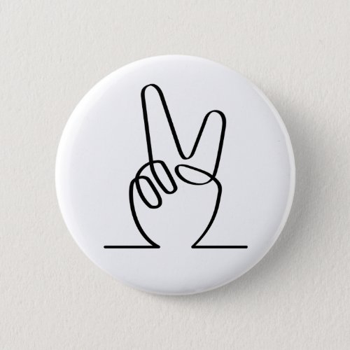 Peace peace symbol V fingers for freedom Button
