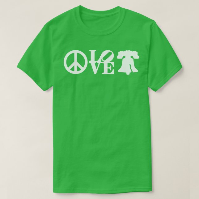 Peace Philadelphia Love Liberty Bell  Philly Fan F T-Shirt (Design Front)