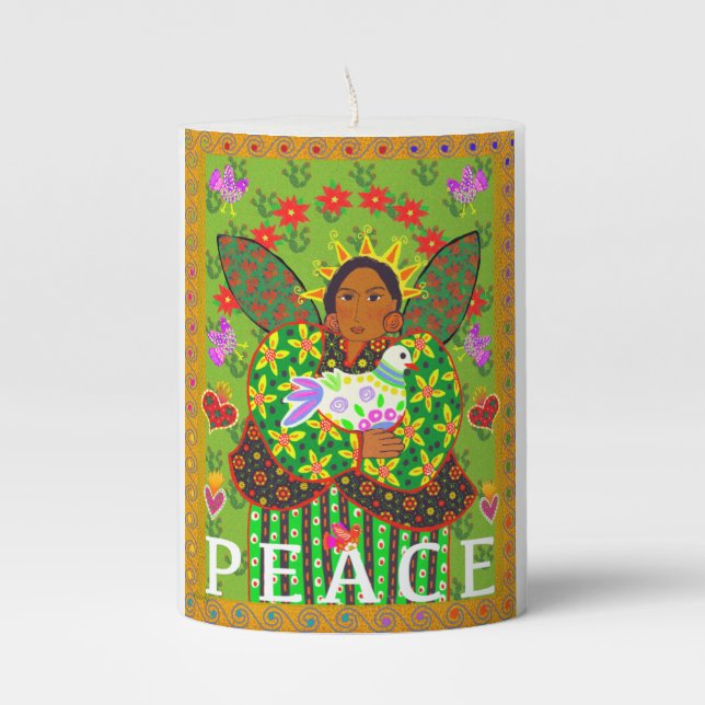 Peace Pillar Candle (Front)