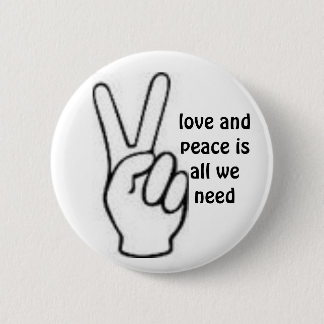 peace pinback button (Front)