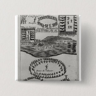 Peace pipe dance of the Iroquois Pinback Button