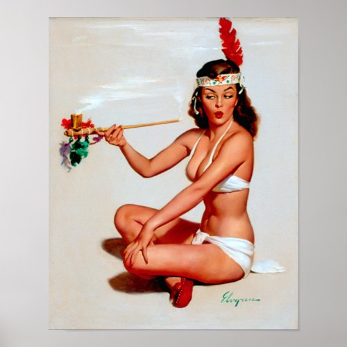 Peace Pipe Pin Up Poster