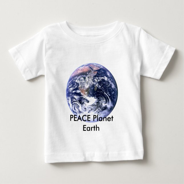 PEACE Planet Earth Day The MUSEUM Zazzle Gifts Baby T-Shirt (Front)